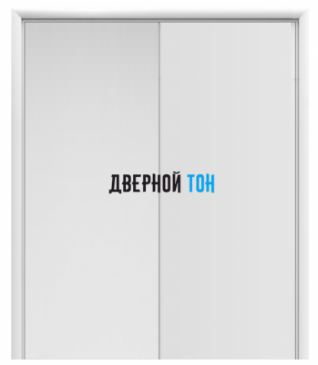 Маятниковая двухстворчатая гладкая композитная белая дверь Aquadoor