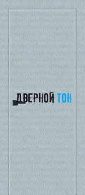 Гладкая пластиковая одностворчатая дверь POSEIDON металлик