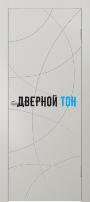 Гладкая окрашенная дверь с фрезеровкой Эмаль 2