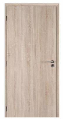 Дверь деревянная CPL 0.2 мм дуб сонома одностворчатая с металлической коробкой