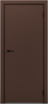 Гладкая пластиковая одностворчатая дверь POSEIDON RAL 8017
