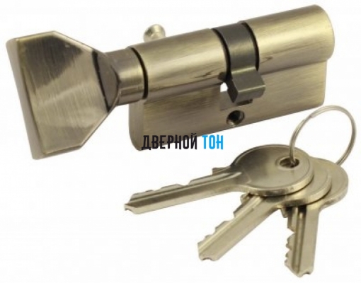 Цилиндр сечение 30х30 ключ/поворотник бронза