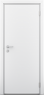 Гладкая пластиковая одностворчатая дверь POSEIDON белая 1000 мм
