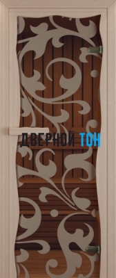 Дверь для сауны стекло бронза Петергоф Miracle