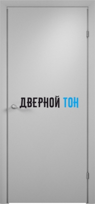 Гладкая ламинированная дверь с четвертью серая