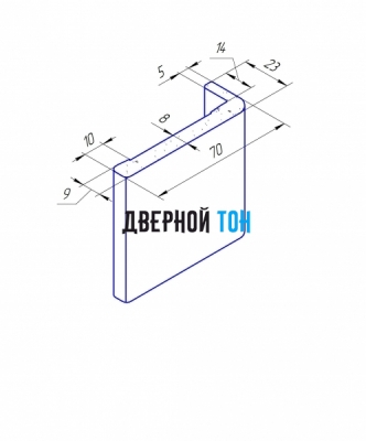 Наличник телескопический пластиковый вспененный ПВХ под дерево - чертеж