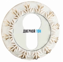 Накладка на цилиндр ET10 белый/золото