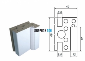 Дверная коробка для пластиковых одностворчатых дверей Aquadoor