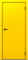 Гладкая пластиковая одностворчатая дверь POSEIDON RAL 1023