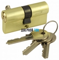 Цилиндр сечение 30х30 ключ/ключ матовое золото