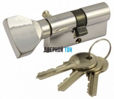 Цилиндр сечение 30х30 ключ/поворотник хром