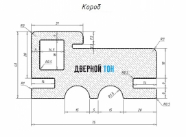 Дверная коробка ДПК 75х40 белого цвета для двухстворчатых дверей POSEIDON