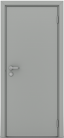 Гладкая пластиковая одностворчатая дверь POSEIDON серая 1000 мм