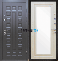 Входная металлическая дверь СЕНАТОР ЗЕРКАЛО (МДФ-МДФ)