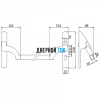 Механизм Анти-паник бар PD800FR-BAR (без внешней ручки) из нержавеющей стали чертеж