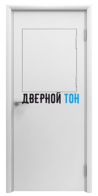 Пластиковая гладкая белая дверь Aquadoor с выпадающим окном