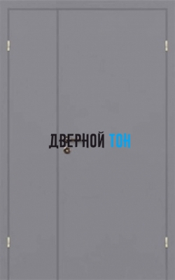 Гладкая окрашенная финская дверь с четвертью полуторная серая