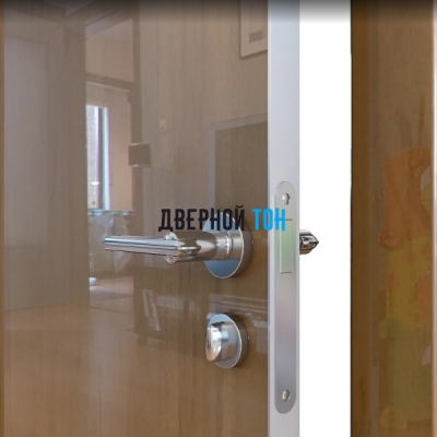 Гладкая дверь модель ДГ 500 глянец анегри темный торец