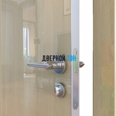 Гладкая дверь модель ДГ 500 глянец анегри светлый торец