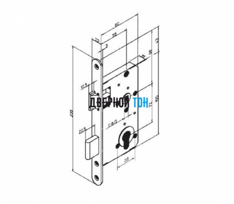 Механизм замка Abloy 4292 чертеж
