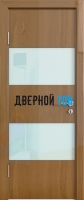 Гладкая дверь модель ДГ 508 глянец с алюминиевым торцом анегри темный стекло белое