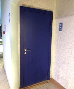 Композитная влагостойкая дверь Aquadoor RAL 5002 для зоны аквапарка