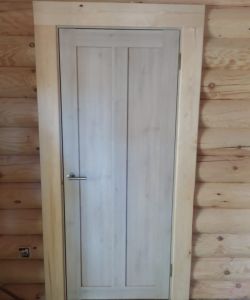 Композитные влагостойкие двери Aquadoor царговая модель DUO глухая, в цвете скандинавский дуб