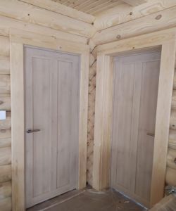 Композитные влагостойкие двери Aquadoor царговая модель DUO глухая, в цвете скандинавский дуб