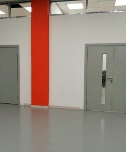 Влагостойкая дверь Aquadoor RAL 7035 двухстворчатая со стеклом