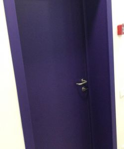 Пластиковые двери ПВХ с ручкой из нержавеющей стали в цвете RAL 300 30 40